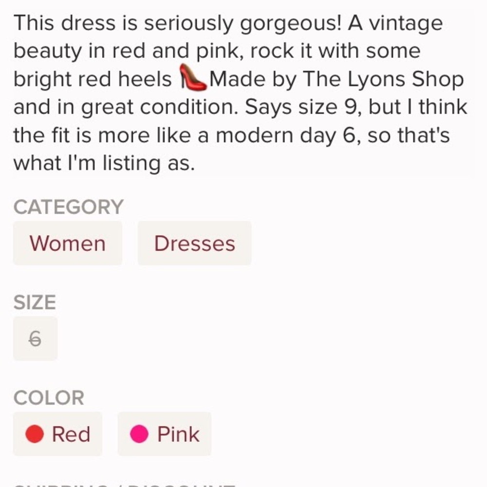 The Lyons Shop Vintage Fit & Flare Midi Dress Sz 4 - Picture 7 of 7
